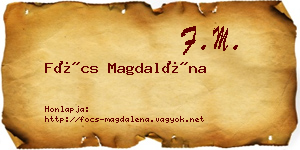 Föcs Magdaléna névjegykártya